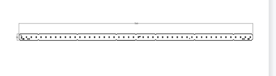 Pcb 24w 선형 조명 스트립 높은 루멘 520mm Zhaga 커넥터 200lm/W
